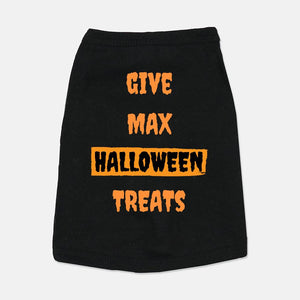 Halloween Give "Max" Treats Custom Dog Tank