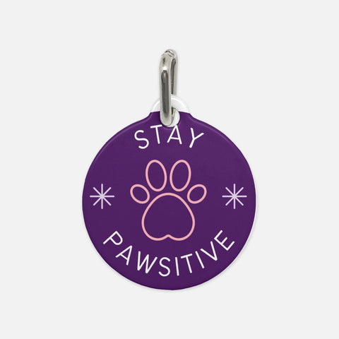 Image of Stay Pawsitive Dog Tag