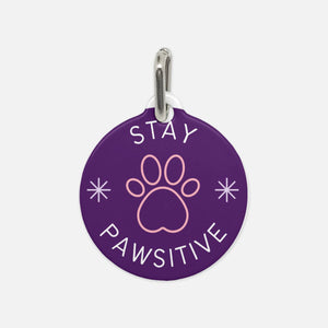 Stay Pawsitive Dog Tag