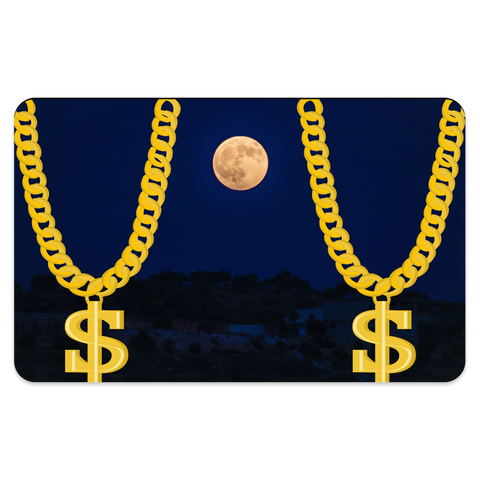 Image of Dollar Gold Chain and Space View Dog Placemats