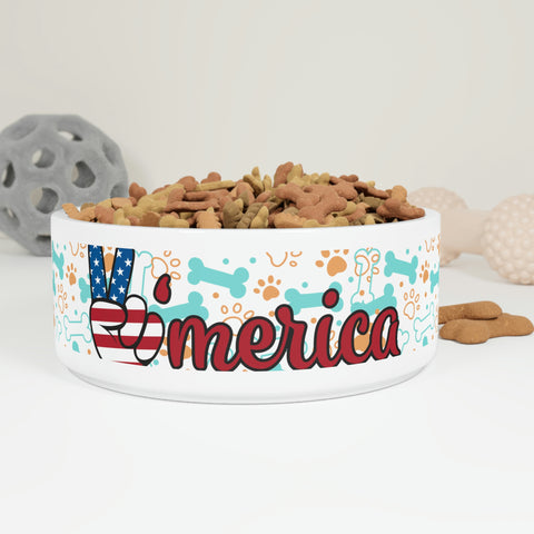 Image of Patriot Dog Pet Bowl